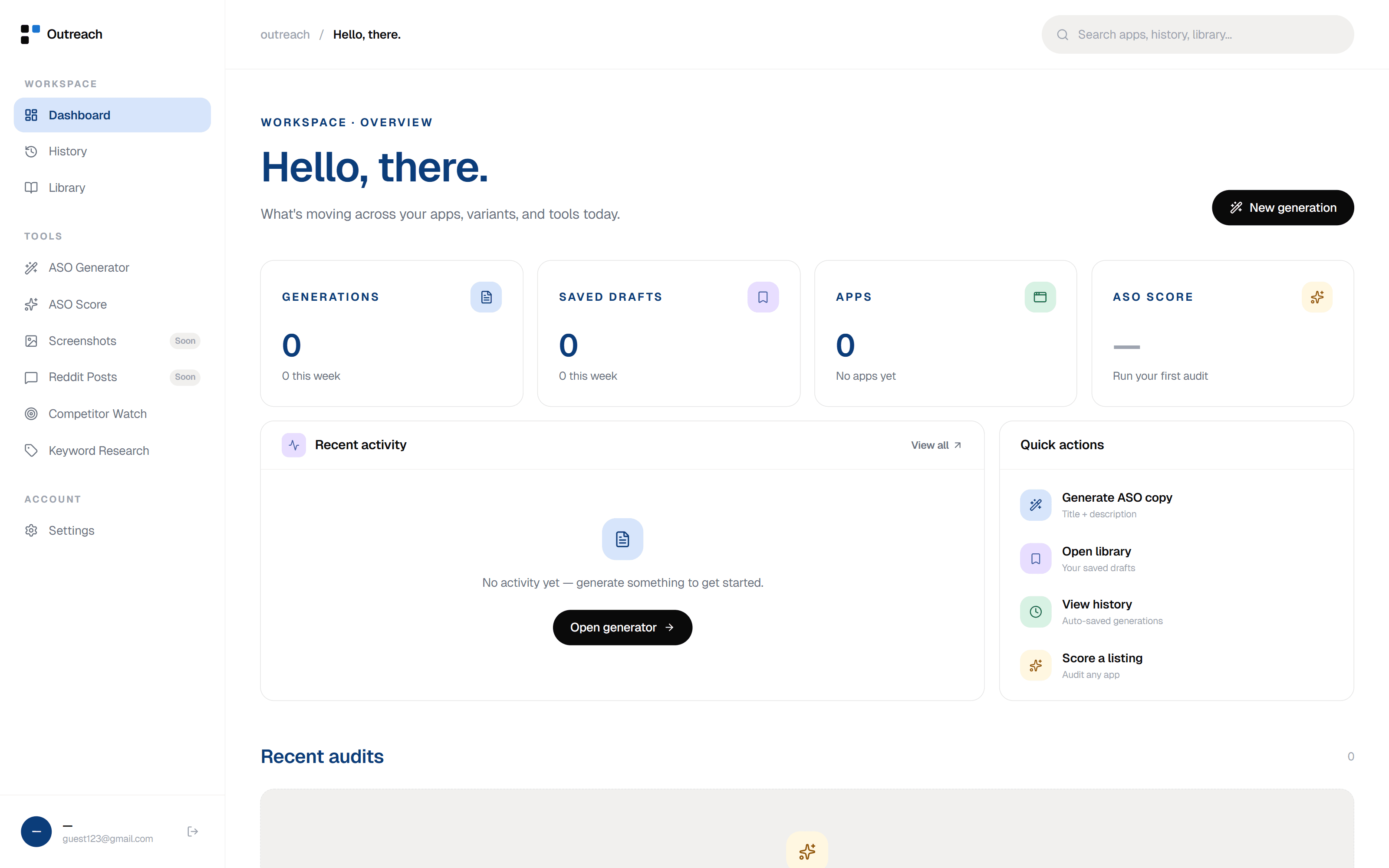 ReachFront dashboard